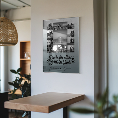 Acrylglas Mit Foto 11 Fotos Beste Nichte Danke Für Alles Schwarz-Weiß