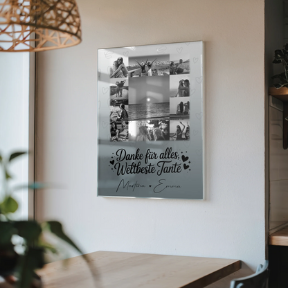 Acrylglas Mit Foto 11 Fotos Beste Nichte Danke Für Alles Schwarz-Weiß