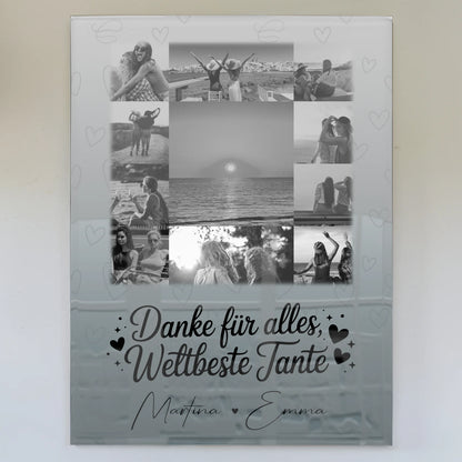 Acrylglas Mit Foto 11 Fotos Beste Nichte Danke Für Alles Schwarz-Weiß