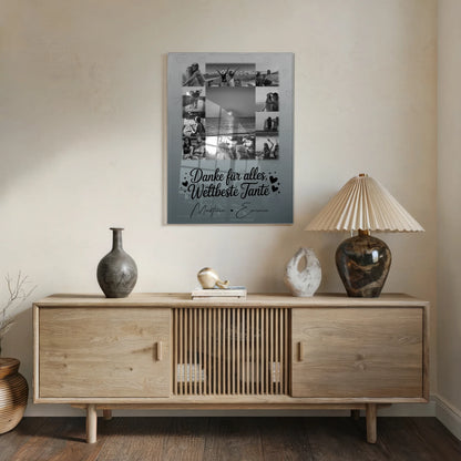 Acrylglas Mit Foto 11 Fotos Beste Nichte Danke Für Alles Schwarz-Weiß