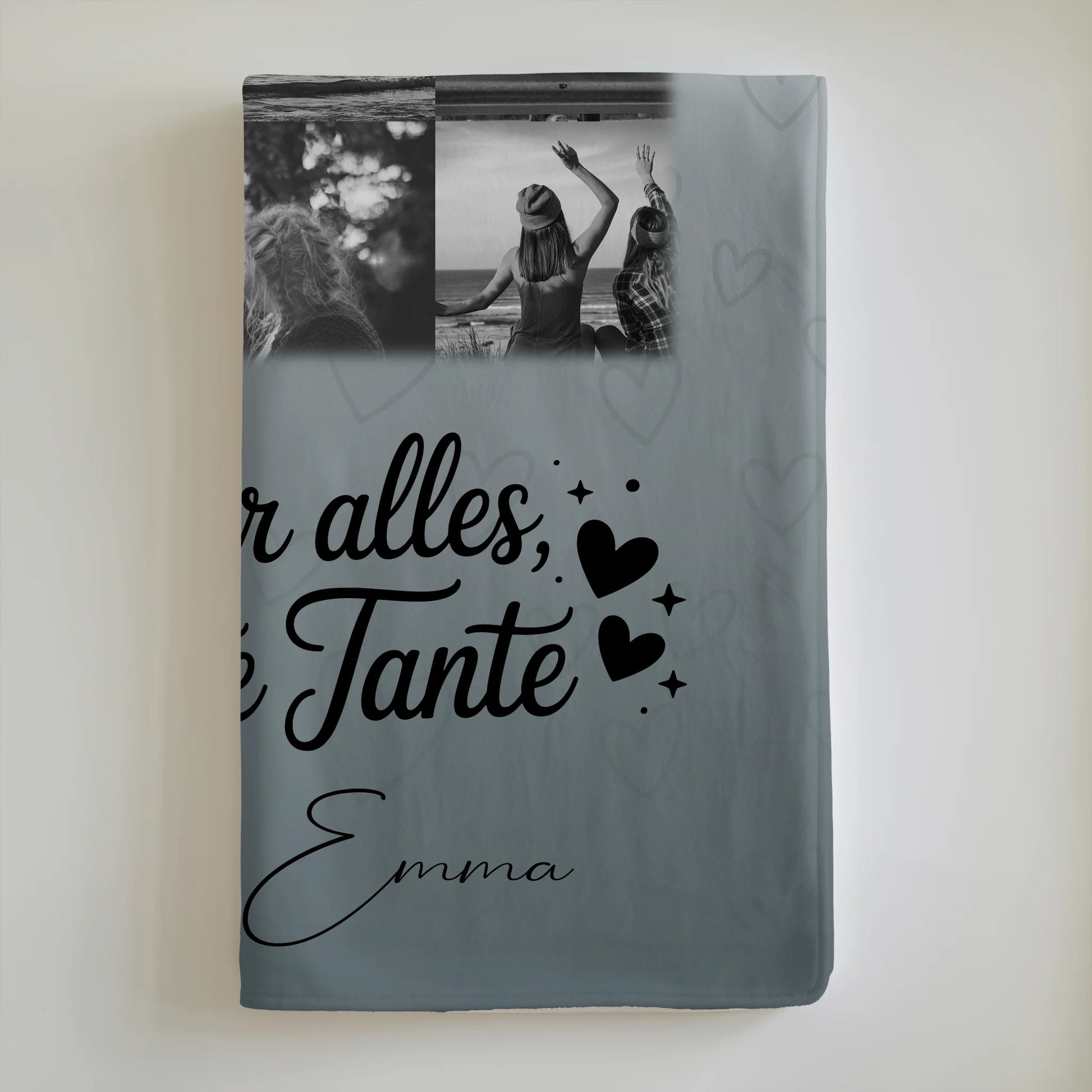 Personalisierte Decke Mit Namen 11 Fotos Beste Nichte Danke Für Alles Schwarz-Weiß 6