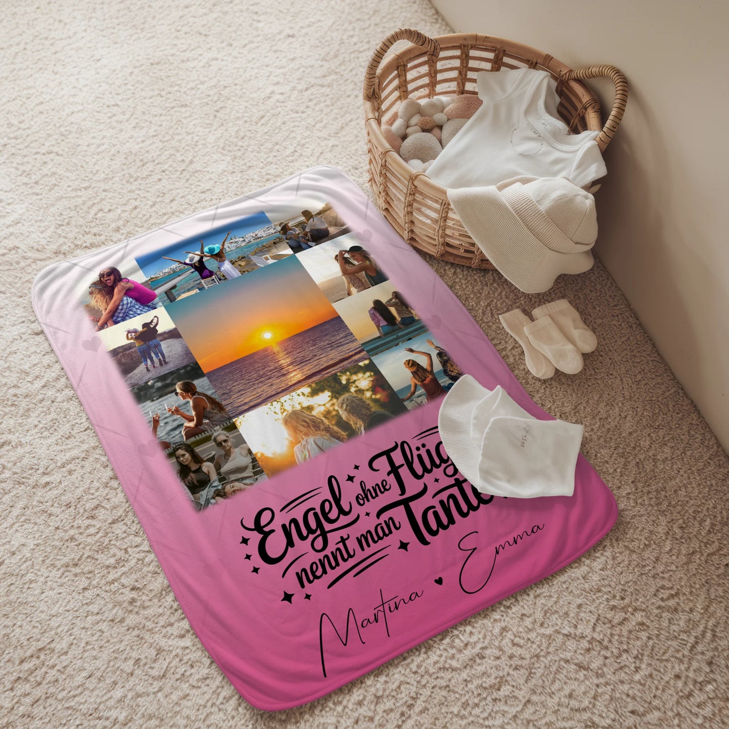 Personalisierte Decke Mit Namen 11 Fotos Bruder ist ein Engel Geschenk für Bruder 2