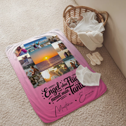 Personalisierte Decke Mit Namen 11 Fotos Bruder ist ein Engel Geschenk für Bruder 2
