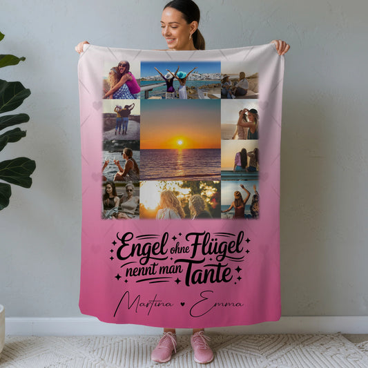 Personalisierte Decke Mit Namen 11 Fotos Bruder ist ein Engel Geschenk für Bruder 1