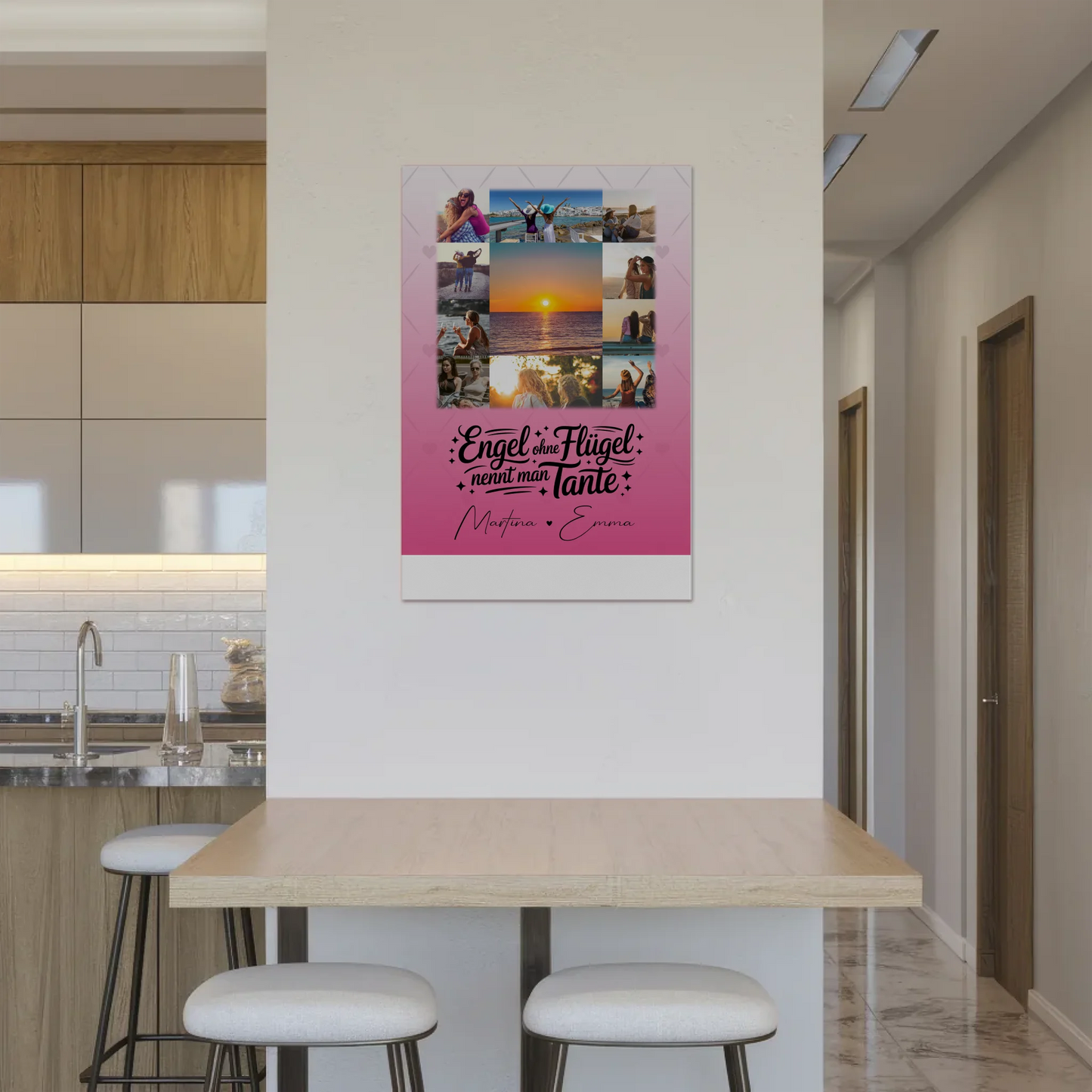 Personalisierbares Magnetposter Fotoboard mit 11 Fotos Bruder ist ein Engel Geschenk