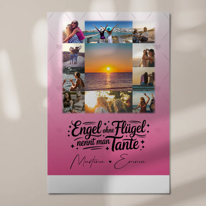 Personalisierbares Magnetposter Fotoboard mit 11 Fotos Bruder ist ein Engel Geschenk