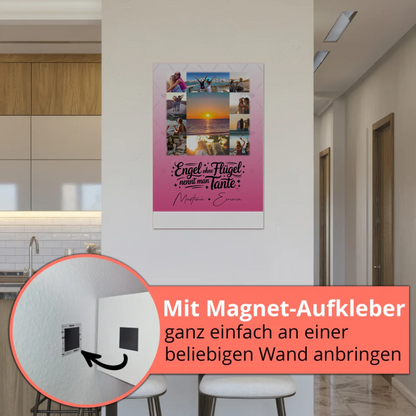 Personalisierbares Magnetposter Fotoboard mit 11 Fotos Bruder ist ein Engel Geschenk