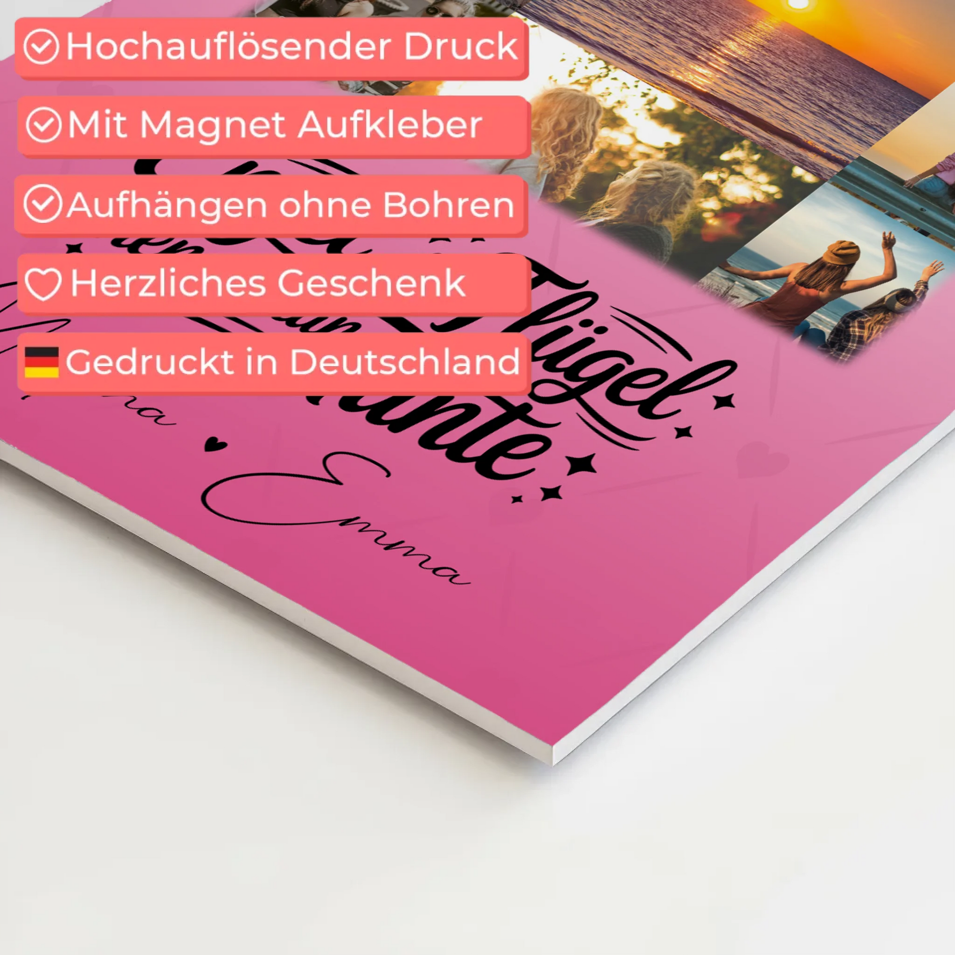 Personalisierbares Magnetposter Fotoboard mit 11 Fotos Bruder ist ein Engel Geschenk 10