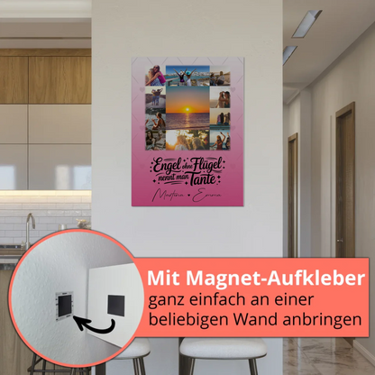 Personalisierbares Magnetposter Fotoboard mit 11 Fotos Bruder ist ein Engel Geschenk