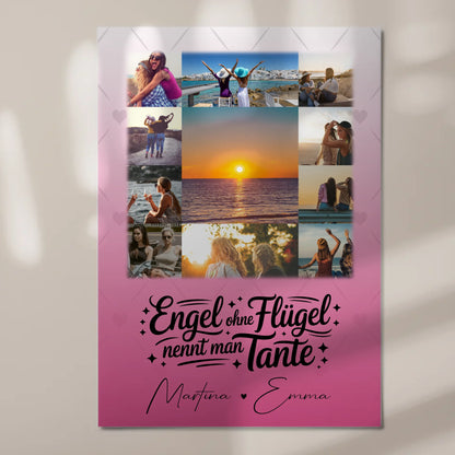 Personalisierbares Magnetposter Fotoboard mit 11 Fotos Bruder ist ein Engel Geschenk