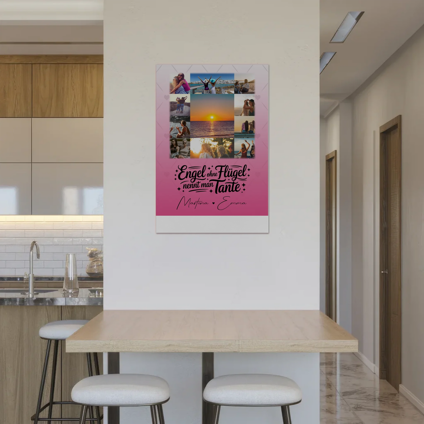 Personalisierbares Magnetposter Fotoboard mit 11 Fotos Bruder ist ein Engel Geschenk