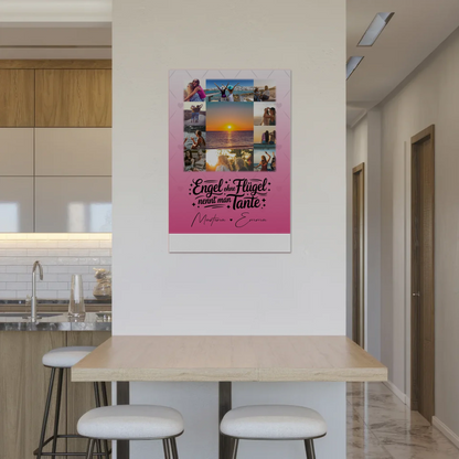 Personalisierbares Magnetposter Fotoboard mit 11 Fotos Bruder ist ein Engel Geschenk