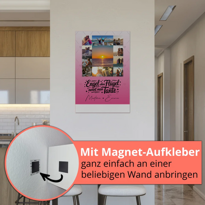 Personalisierbares Magnetposter Fotoboard mit 11 Fotos Bruder ist ein Engel Geschenk