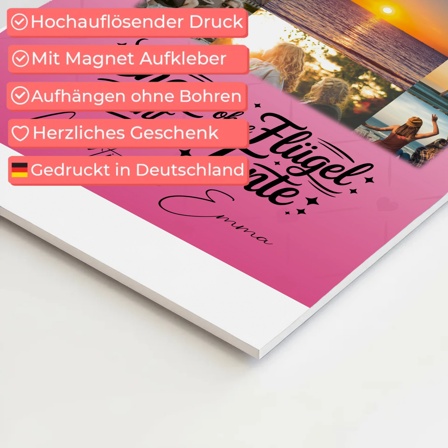 Personalisierbares Magnetposter Fotoboard mit 11 Fotos Bruder ist ein Engel Geschenk 4