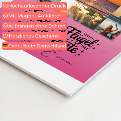 Personalisierbares Magnetposter Fotoboard mit 11 Fotos Bruder ist ein Engel Geschenk