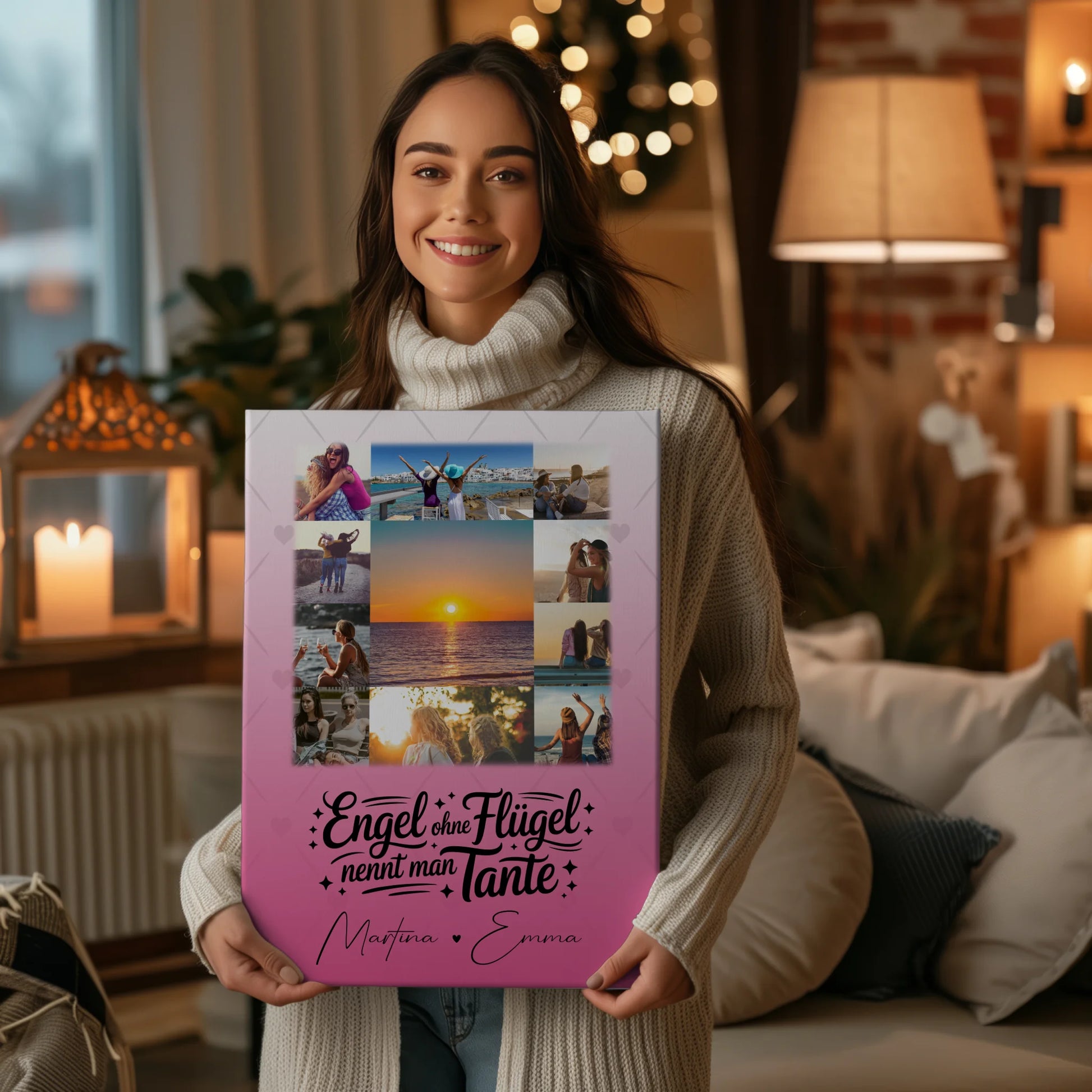 Personalisierte Fotocollage Großes Bild aus Vielen Kleinen mit 11 Fotos Bruder ist ein Engel 2