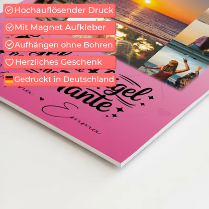 Personalisierbares Magnetposter Fotoboard mit 11 Fotos Bruder ist ein Engel Geschenk