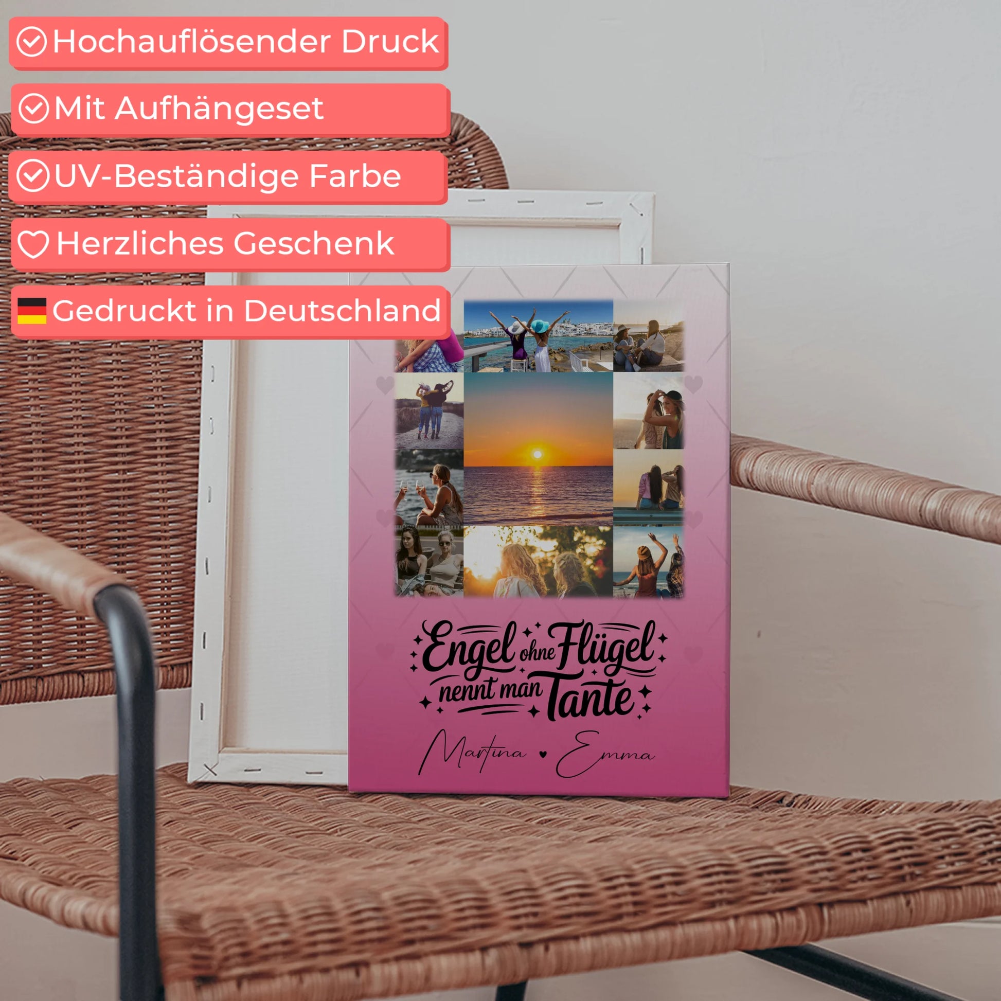 Personalisierte Fotocollage Großes Bild aus Vielen Kleinen mit 11 Fotos Bruder ist ein Engel 5