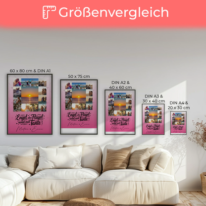 Personalisiertes Poster mit 11 Fotos Bruder ist ein Engel Geschenk für Bruder und Familie