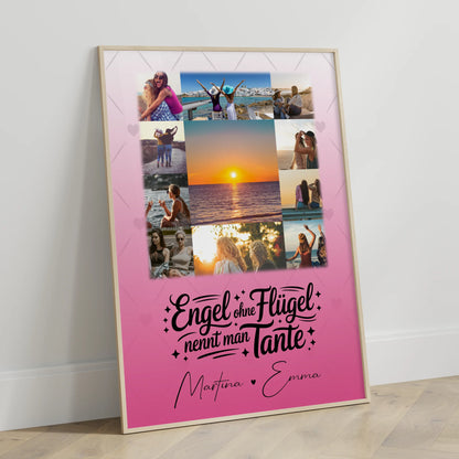 Personalisiertes Poster mit 11 Fotos Bruder ist ein Engel Geschenk für Bruder und Familie