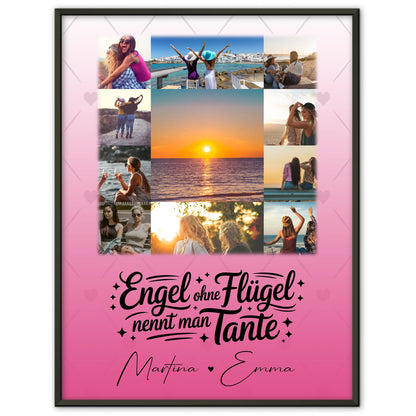 Personalisiertes Poster mit 11 Fotos Bruder ist ein Engel Geschenk für Bruder und Familie