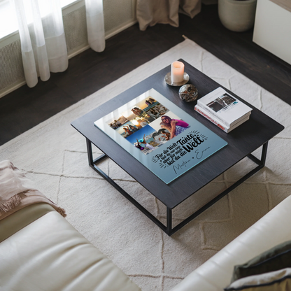 Personalisierte Acrylglas Mit Foto 8 Fotos und 1 Herz Foto Du bist für mich die Welt