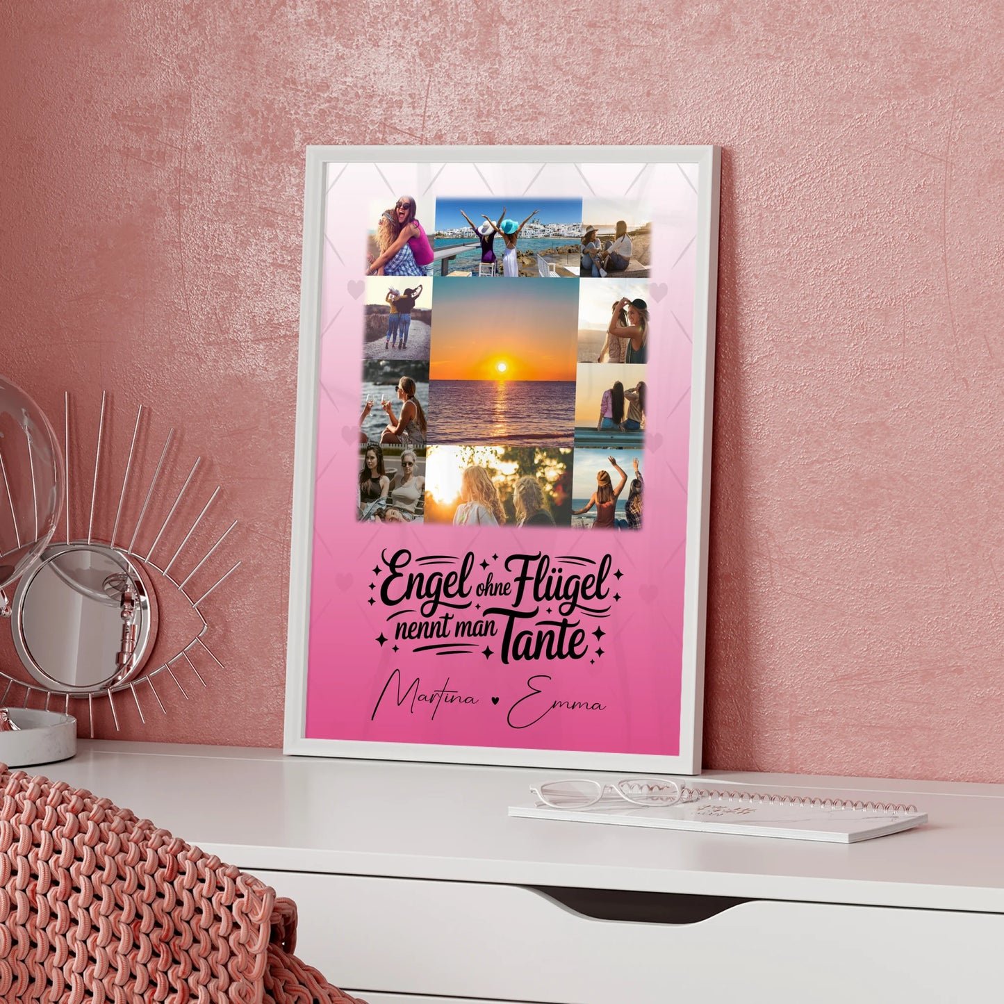 Personalisiertes Poster mit 11 Fotos Bruder ist ein Engel Geschenk für Bruder und Familie