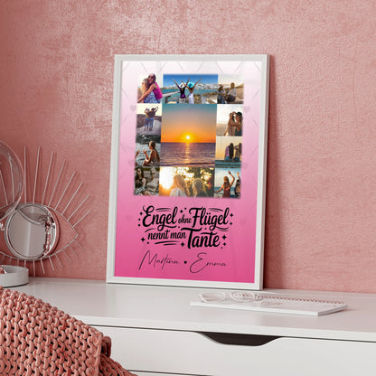 Personalisiertes Poster mit 11 Fotos Bruder ist ein Engel Geschenk für Bruder und Familie