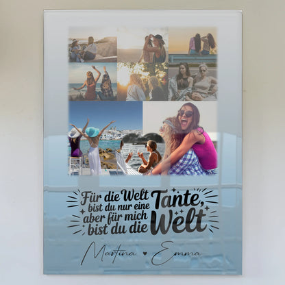 Personalisierte Acrylglas Mit Foto 8 Fotos und 1 Herz Foto Du bist für mich die Welt