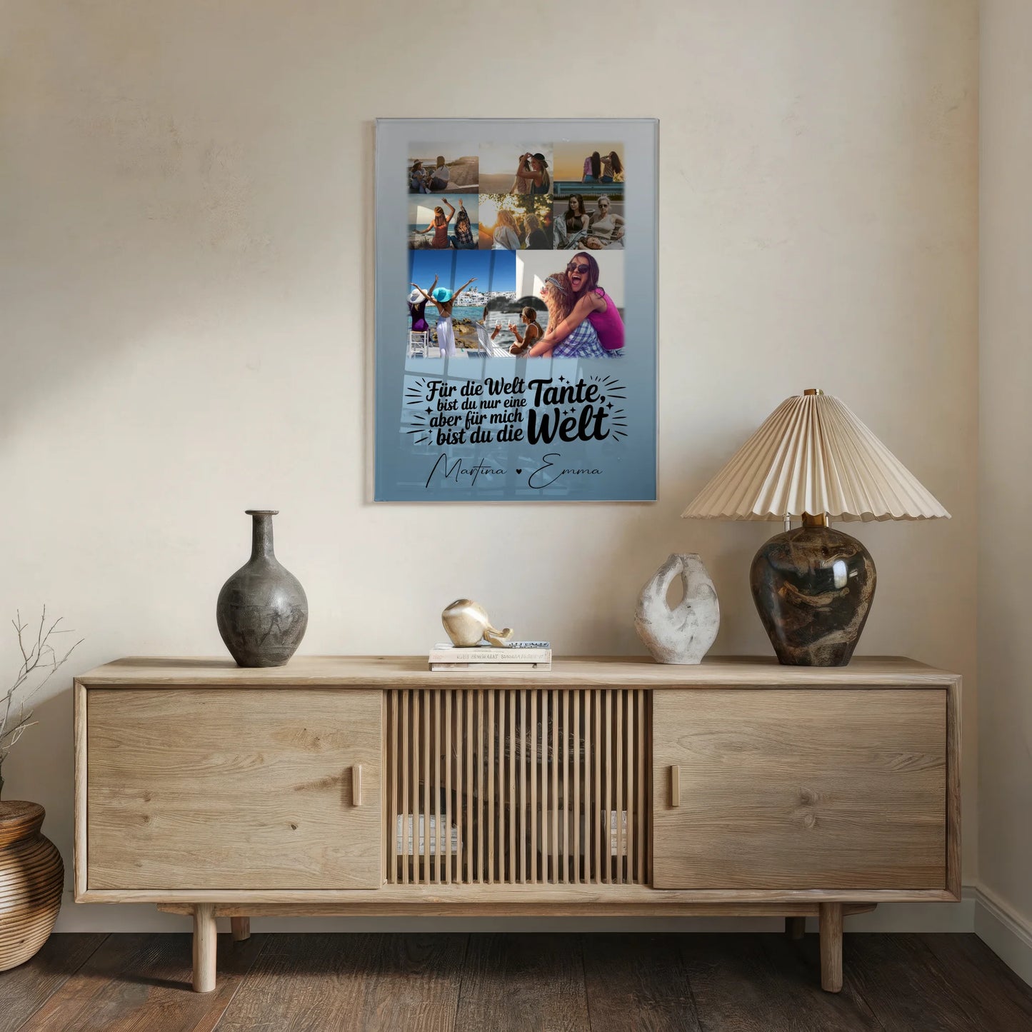 Personalisierte Acrylglas Mit Foto 8 Fotos und 1 Herz Foto Du bist für mich die Welt