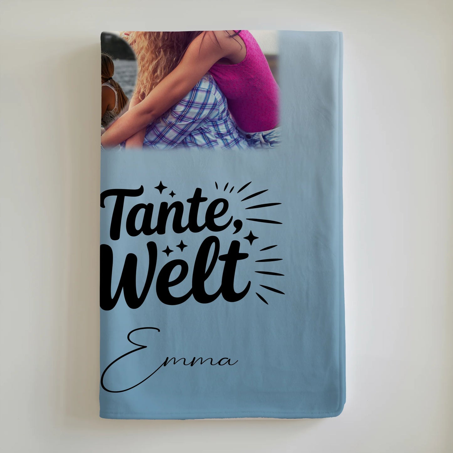 Personalisierte Decke Mit Namen 8 Fotos und 1 Herz Foto Du bist für mich die Welt 6