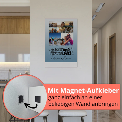 Personalisiertes Fotoboard Poster mit 8 Fotos & Herz – Du bist meine Welt 5