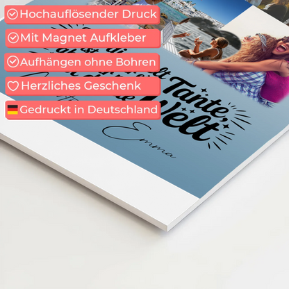 Personalisiertes Fotoboard Poster mit 8 Fotos & Herz – Du bist meine Welt 4