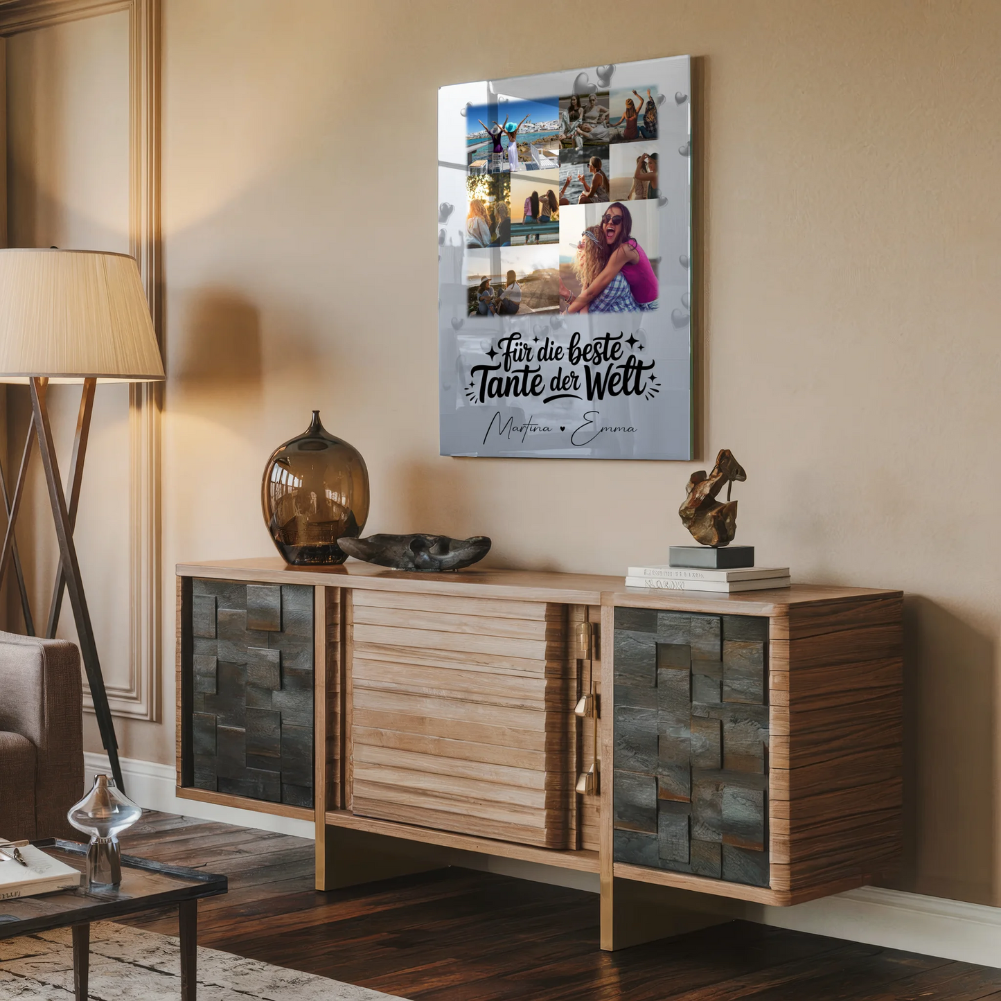 Personalisierte Geschenke für die beste Tante der Welt mit 9 Fotos auf Foto Acrylglas