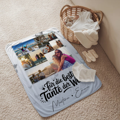 Personalisierte Decke Mit Namen 9 Fotos Für die beste Tante der Welt 2