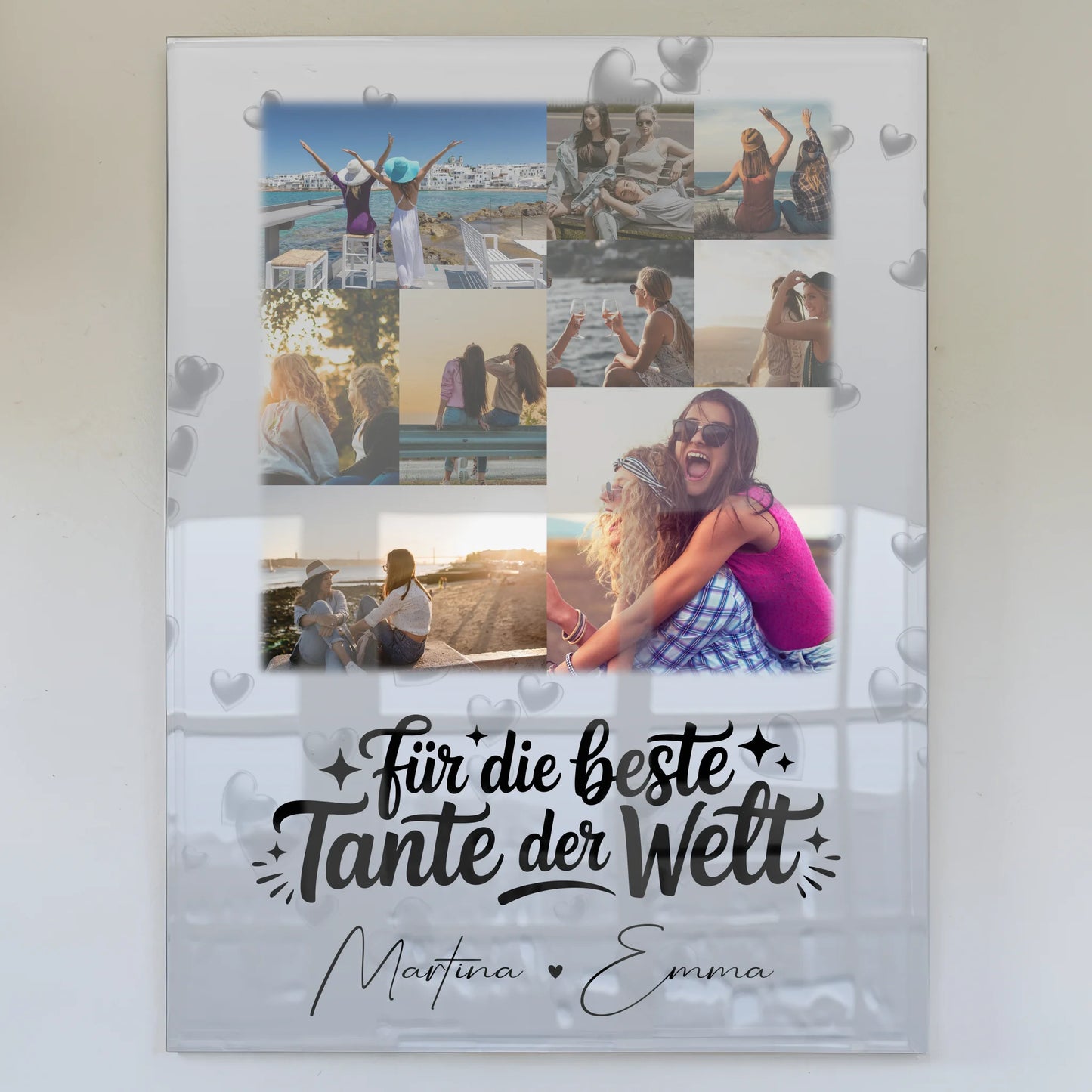Personalisierte Geschenke für die beste Tante der Welt mit 9 Fotos auf Foto Acrylglas