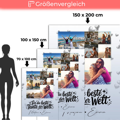 Personalisierte Decke Mit Namen 9 Fotos Für die beste Tante der Welt 5