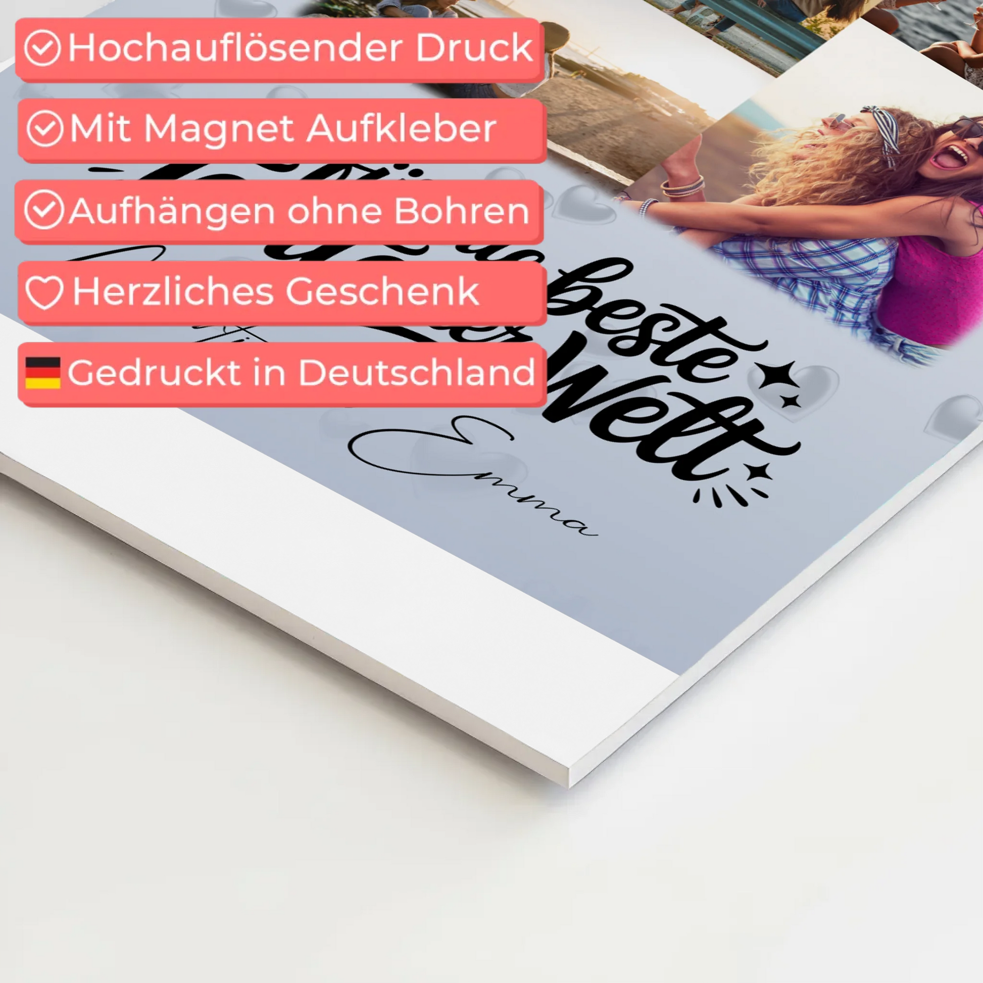 Personalisierte Magnetposter Fotoboard mit 9 Fotos – Das perfekte Geschenk für die beste Tante der Welt 4