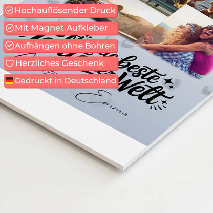 Personalisierte Magnetposter Fotoboard mit 9 Fotos – Das perfekte Geschenk für die beste Tante der Welt 4