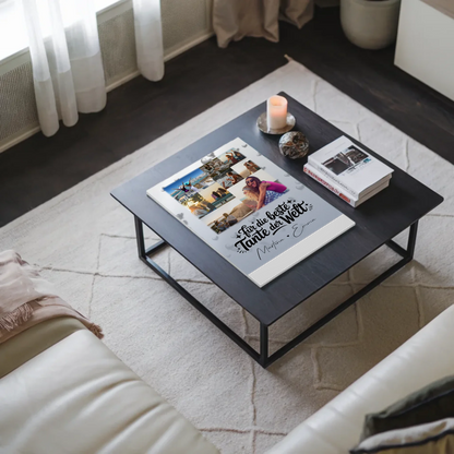 Personalisierte Magnetposter Fotoboard mit 9 Fotos - Das perfekte Geschenk für die beste Tante der Welt