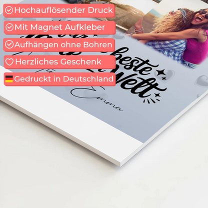 Personalisierte Magnetposter Fotoboard mit 9 Fotos - Das perfekte Geschenk für die beste Tante der Welt