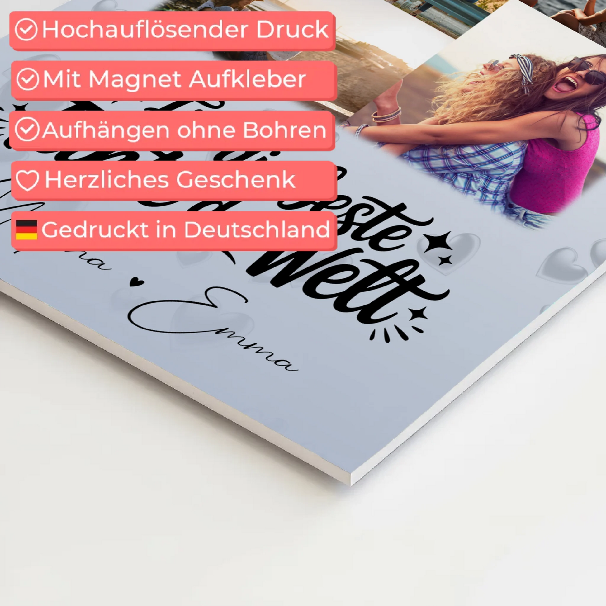 Personalisierte Magnetposter Fotoboard mit 9 Fotos – Das perfekte Geschenk für die beste Tante der Welt 10