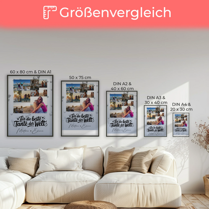 Fotocollage Großes Bild Aus Vielen Kleinen 9 Fotos Für Die Beste Tante Der Welt