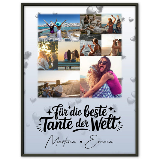 Fotocollage Großes Bild Aus Vielen Kleinen 9 Fotos Für Die Beste Tante Der Welt