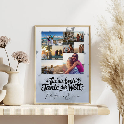 Fotocollage Großes Bild Aus Vielen Kleinen 9 Fotos Für Die Beste Tante Der Welt