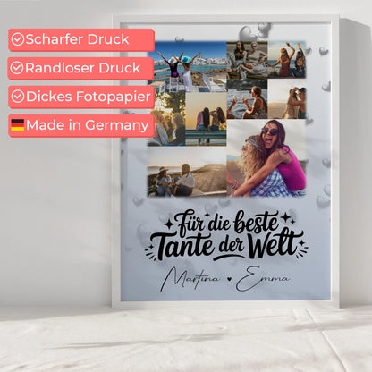 Fotocollage Großes Bild Aus Vielen Kleinen 9 Fotos Für Die Beste Tante Der Welt