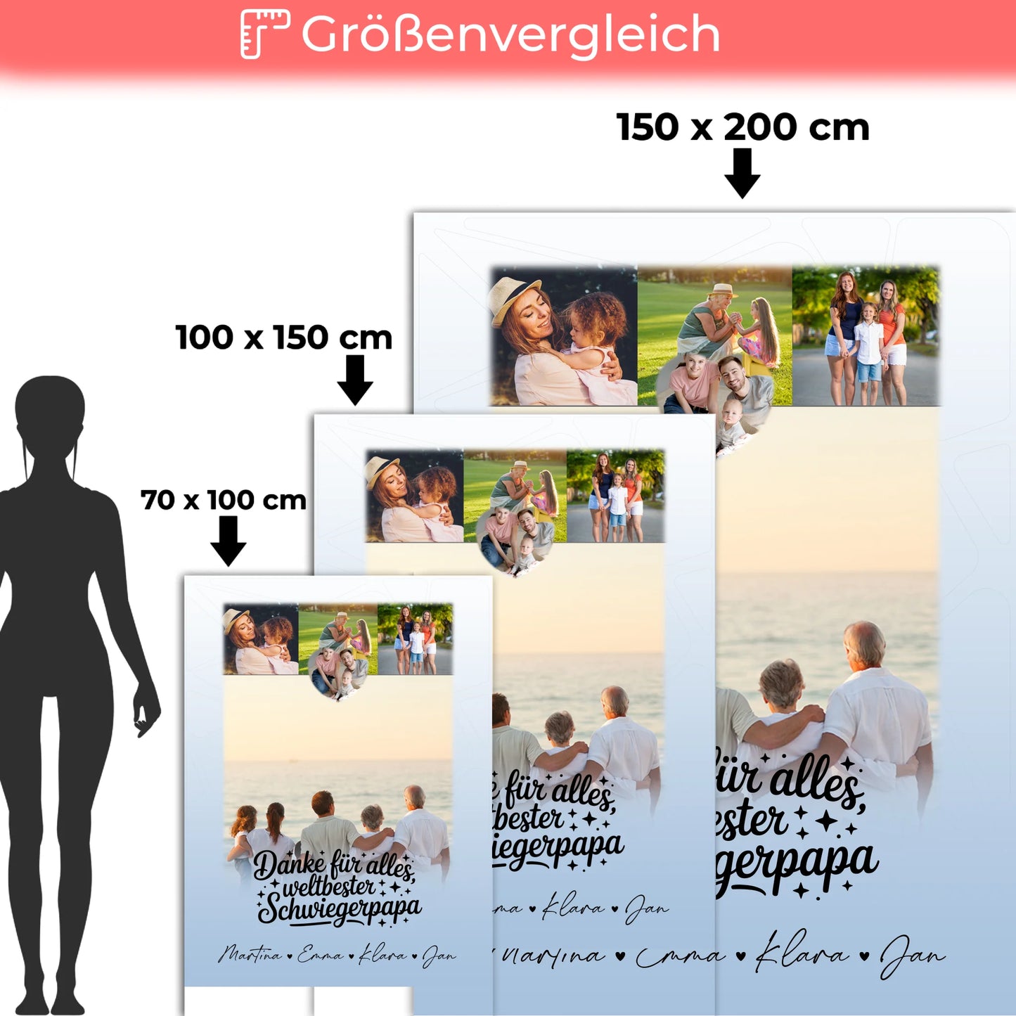 Kuscheldecke Mit Namen Und Motiv 4 Fotos Und 1 Kleines Herz Foto Beste Nichte Danke Für Alles 5