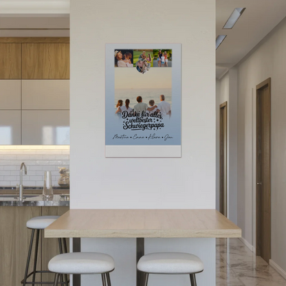 Fotoboard Magnet Poster mit 4 Fotos und kleinem Herz für die beste Nichte Danke für alles 2