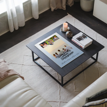 Fotoboard Magnet Poster mit 4 Fotos und kleinem Herz für die beste Nichte Danke für alles