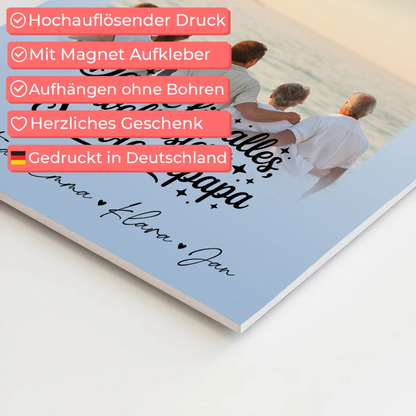 Fotoboard Magnet Poster mit 4 Fotos und kleinem Herz für die beste Nichte Danke für alles 10